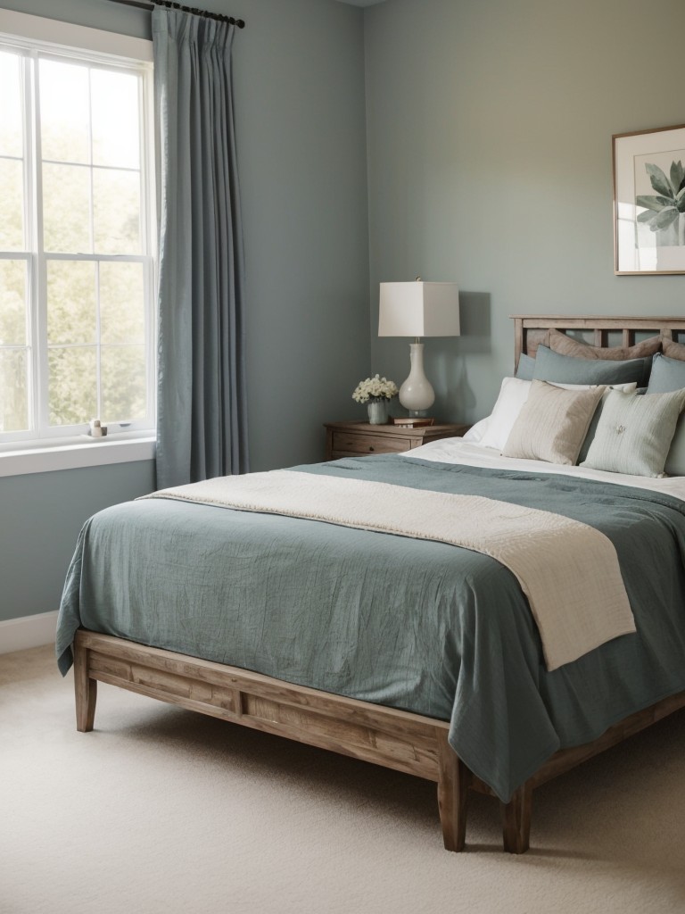 Serene Bedroom Vibes: Embrace Tranquil Tones & Natural Wood