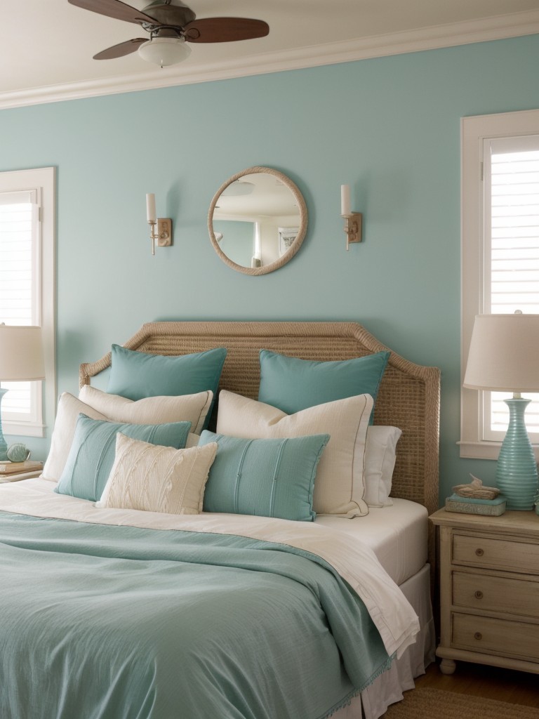 Coastal Bedroom Bliss: Redecorate & Relax with Serene Aquas and Beachy Accents