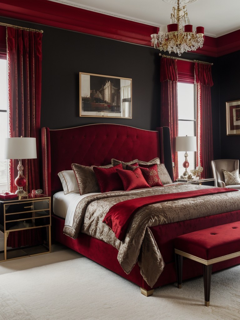 Dramatic & Luxurious: Red Bedroom Inspiration for Modern Apartments