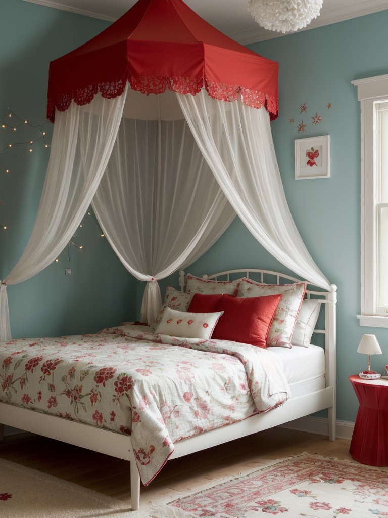 Whimsical Dream Bedroom: Red Decor Ideas for Modern Apartments