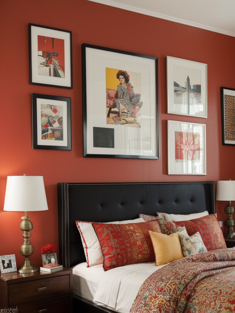 Vibrant Apartment Bedroom Inspiration: Red Decor Ideas