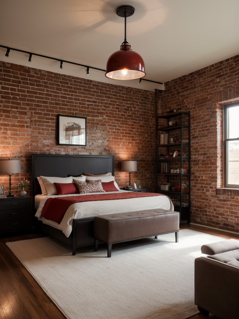 Industrial Chic: Unleash Your Space's Potential with Exposed Brick and Edgy Lighting!