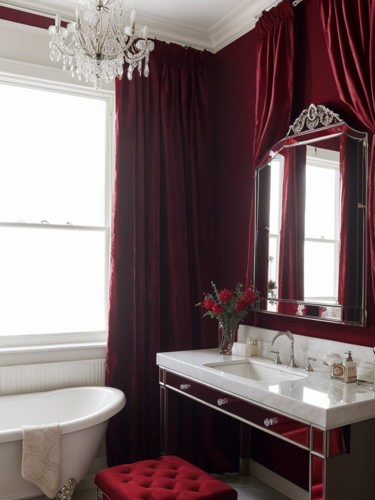 Dazzling Red: Glam Decor for Stunning Apartments