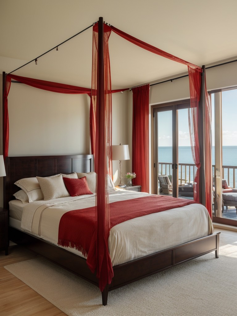 Ocean-Inspired Oasis: Transform Your Bedroom with Captivating Red