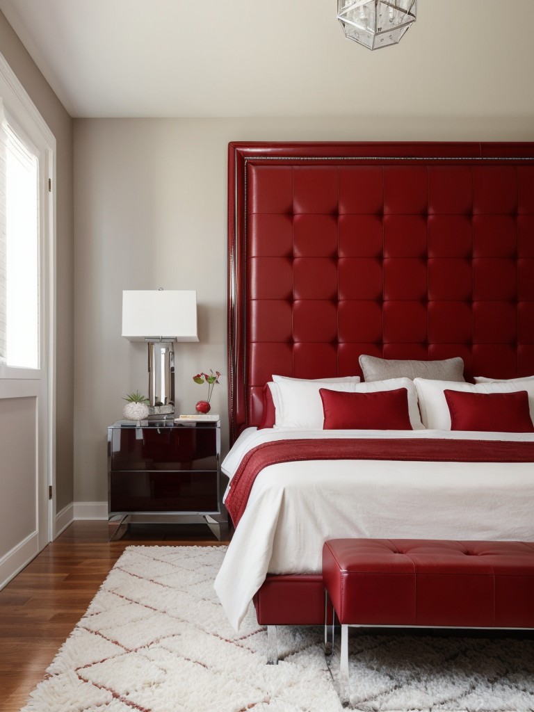 Captivating Red: Stylish Bedroom Ideas for a Polished Apartment