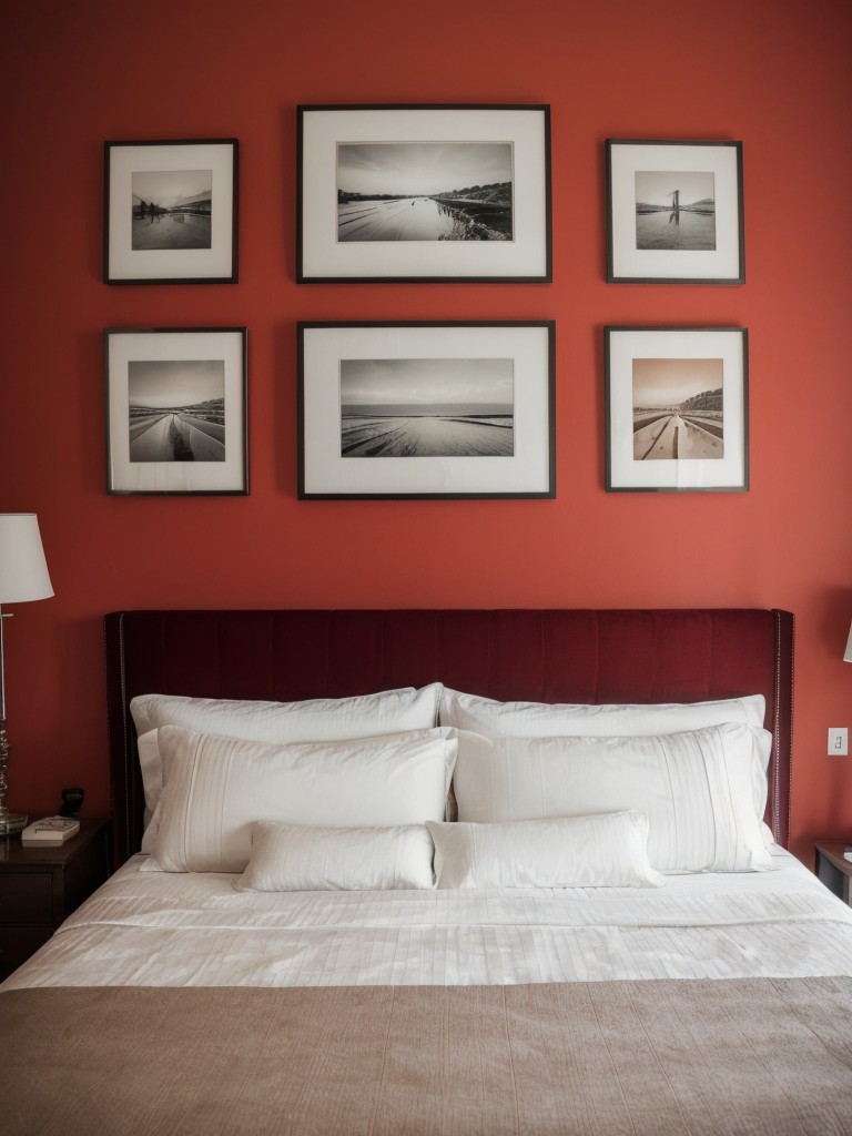 Captivating Red: Artistic Bedroom Decor for a Captivating Space