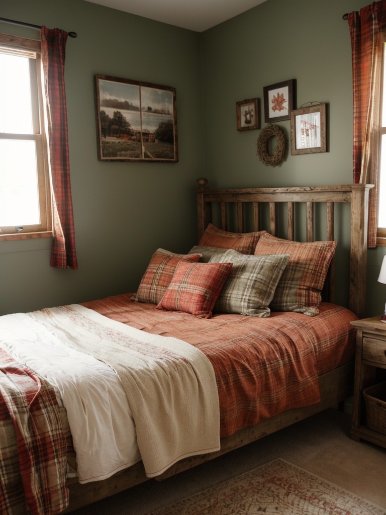 Cozy Rustic Retreat: Farmhouse-Inspired Red Bedroom Decor