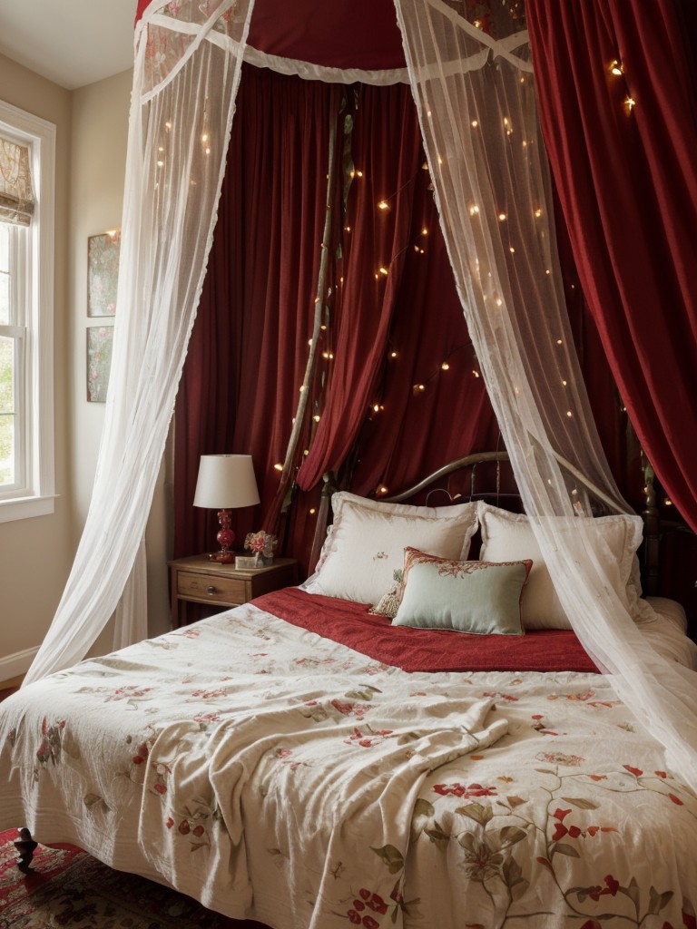 Magical Forest Vibes: Red Bedroom Decor Ideas for a Enchanting Apartment