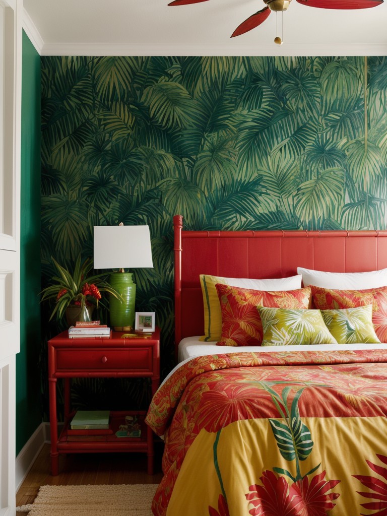 Get a Vibrant and Lively Apartment with Red Bedroom Decor