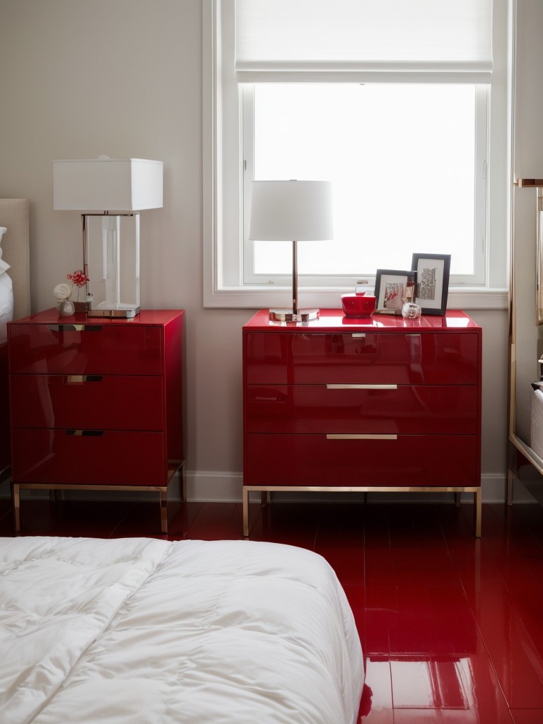 Stylish and Modern: Red Bedroom Decor Ideas for Your Apartment.