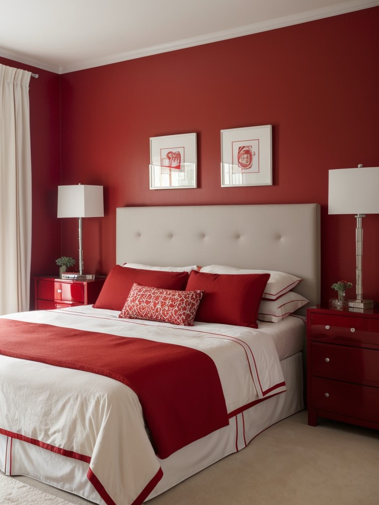 Bold and Beautiful: Red Accent Wall Inspiration for Apartment Bedrooms