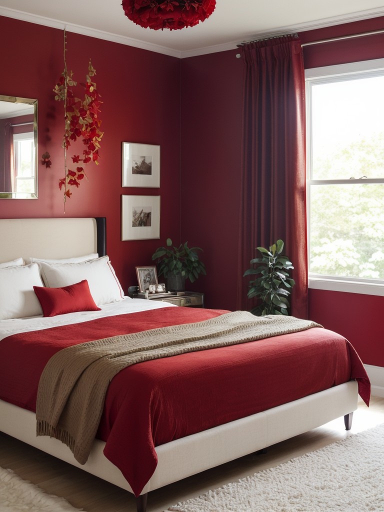 Cozy and Stylish: Apartment Bedroom Decor With Red Accents