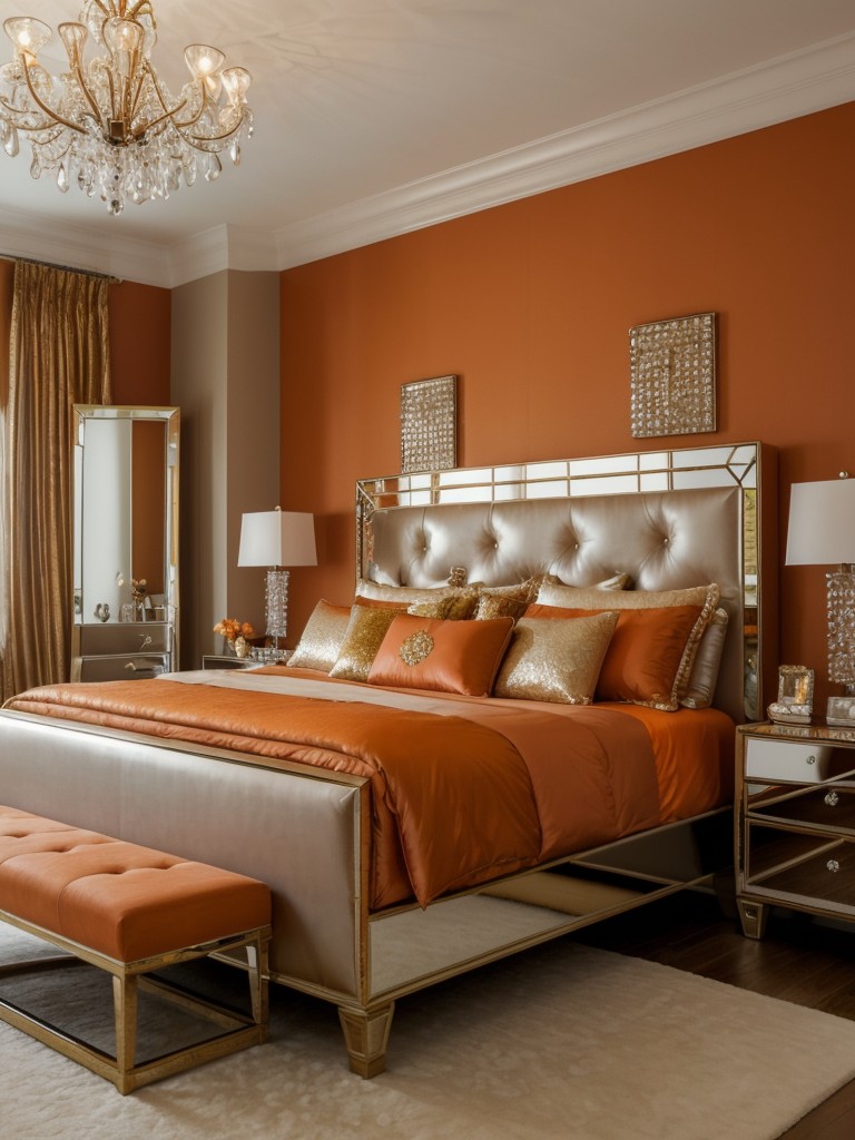 Chic and Opulent Orange Bedroom Decor Ideas