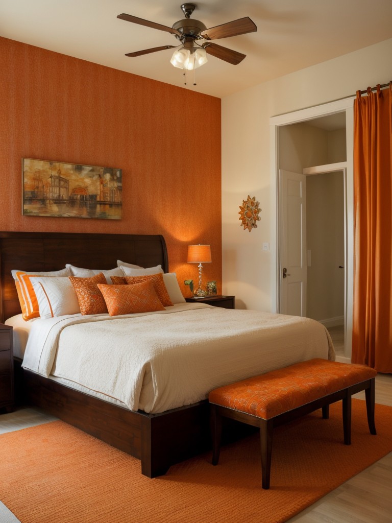 Bold and Beautiful Orange Bedroom Inspo