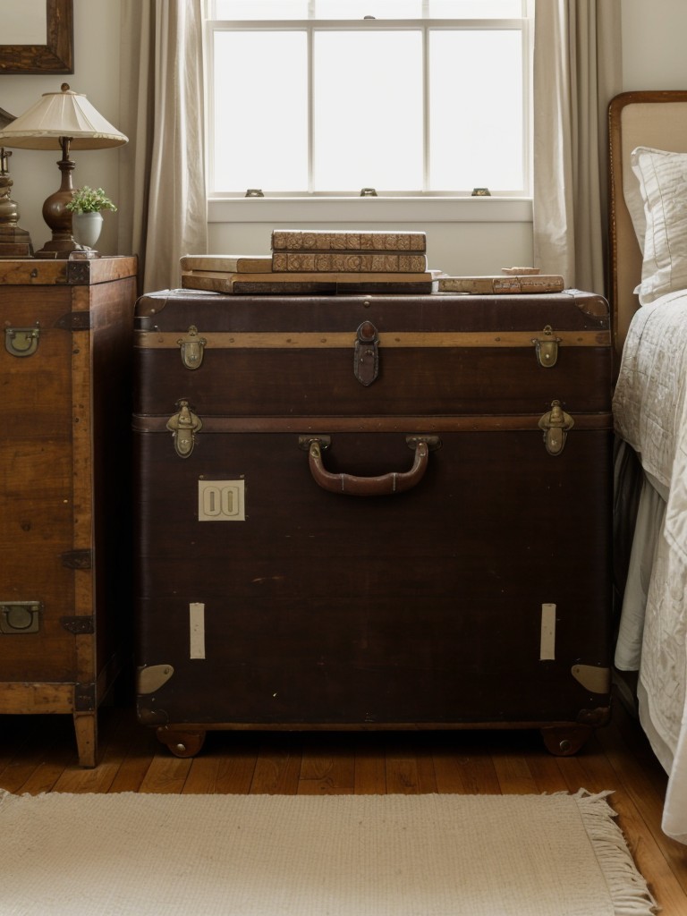 Timeless Bedroom Decor: Vintage Trunks for Storage & Style!