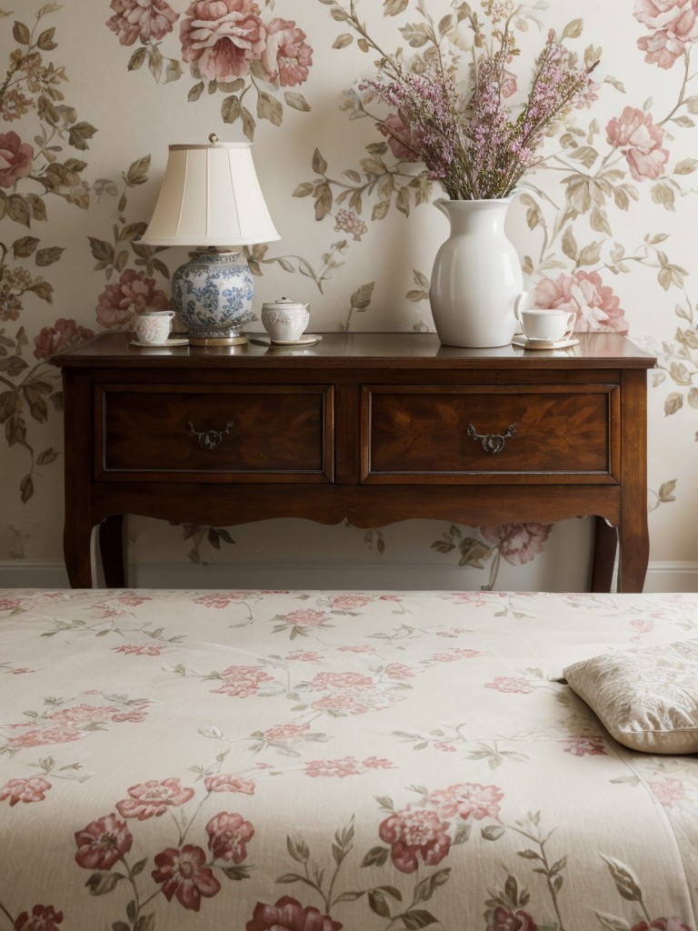 Timeless Traditional Bedroom Decor: Hand-Painted Wallpapers & Intricate Patterns