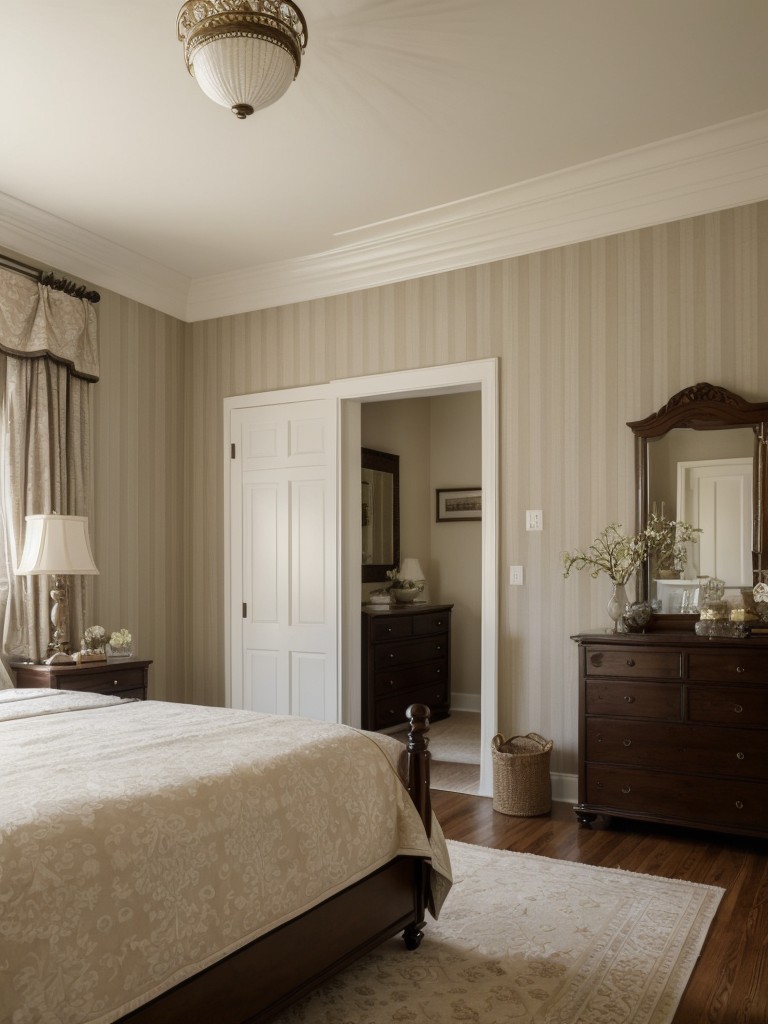 Classic Patterns for a Timeless Apartment Bedroom