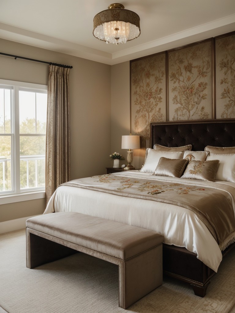 Timeless Apartment Bliss: Luxurious Traditional Bedroom Decor