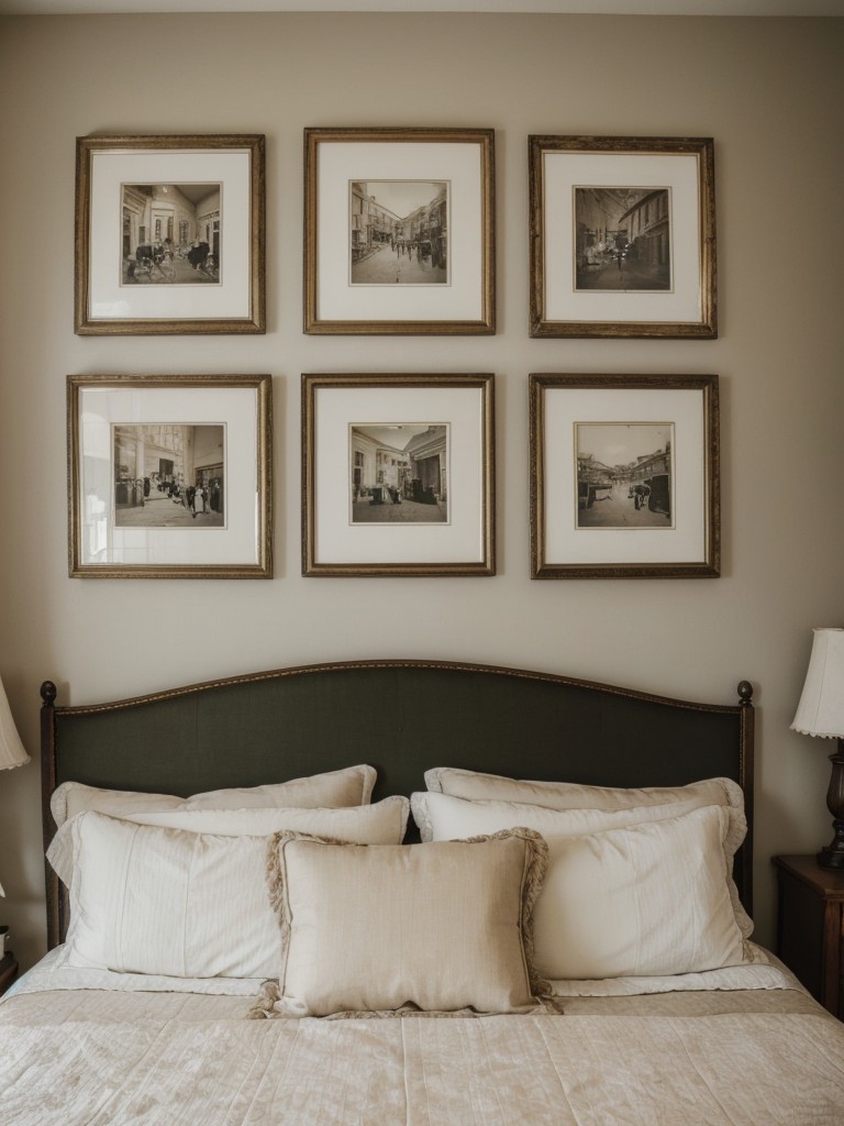 Timeless Bedroom Bliss: Vintage Frames & Cherished Memories