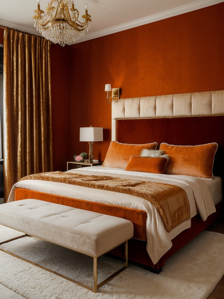 Luxurious Retreat: Orange Bedroom Decor Ideas