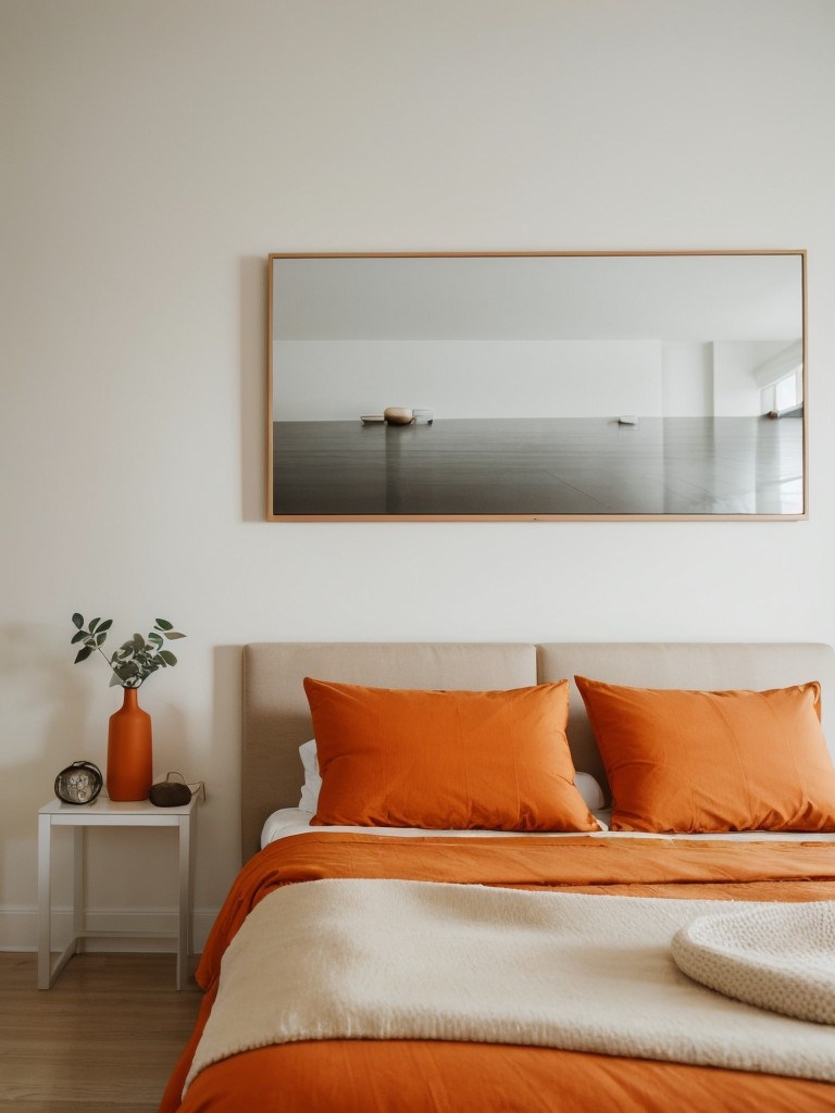 Scandinavian Chic: Orange Bedroom Decor Ideas