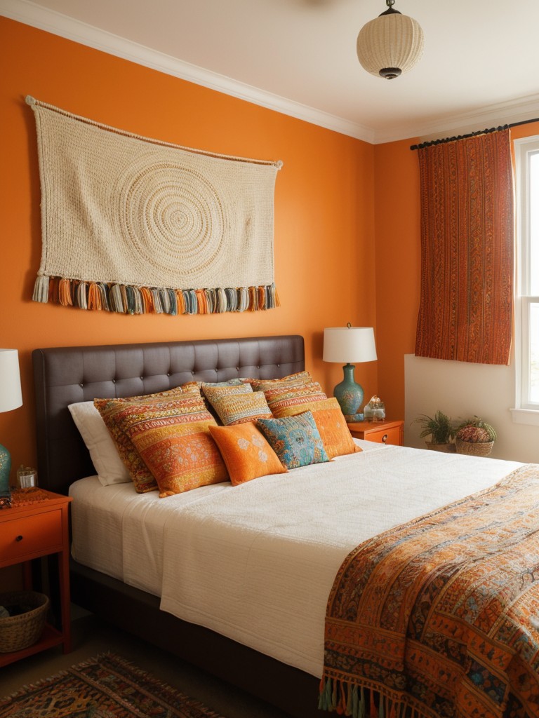 Boho Vibes: Gorgeous Orange Bedroom Decor Ideas