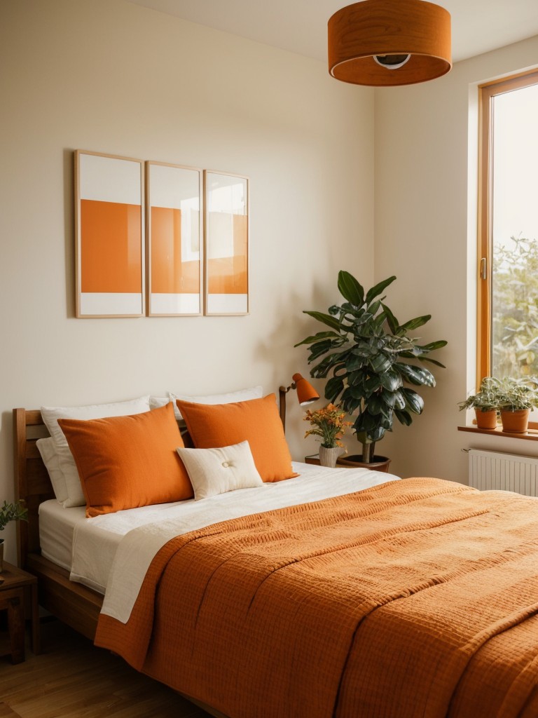 Cozy Apartment Vibes: Orange Bedroom Decor Ideas! ???