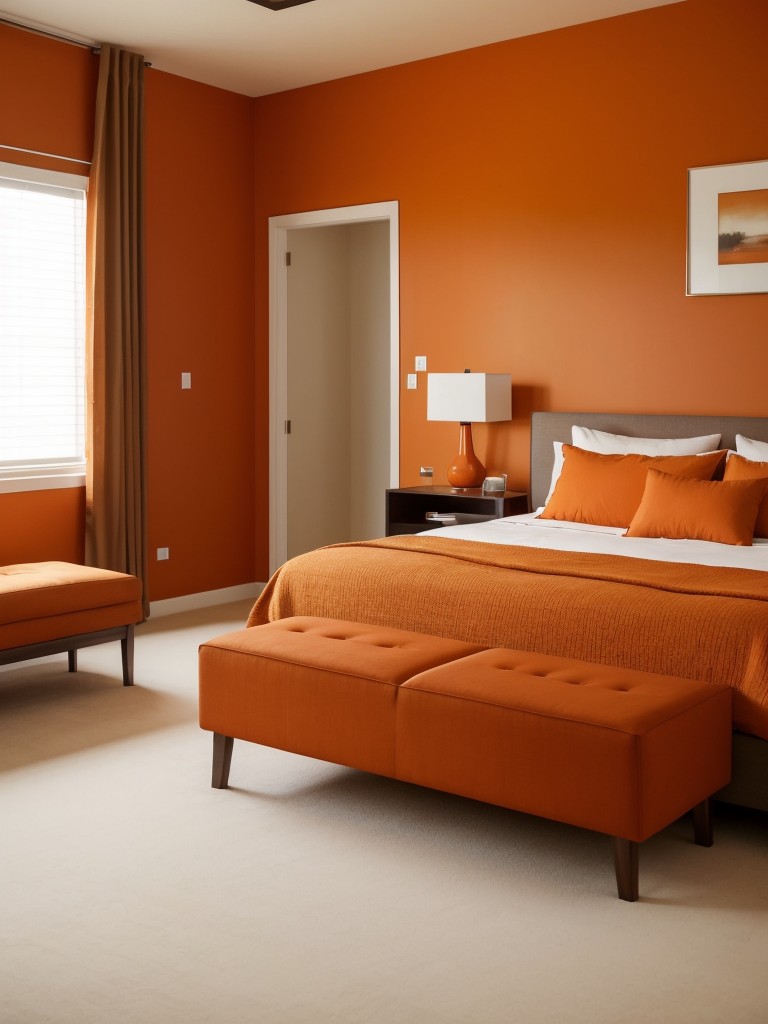 Modern and Vibrant: Orange Bedroom Decor Inspiration