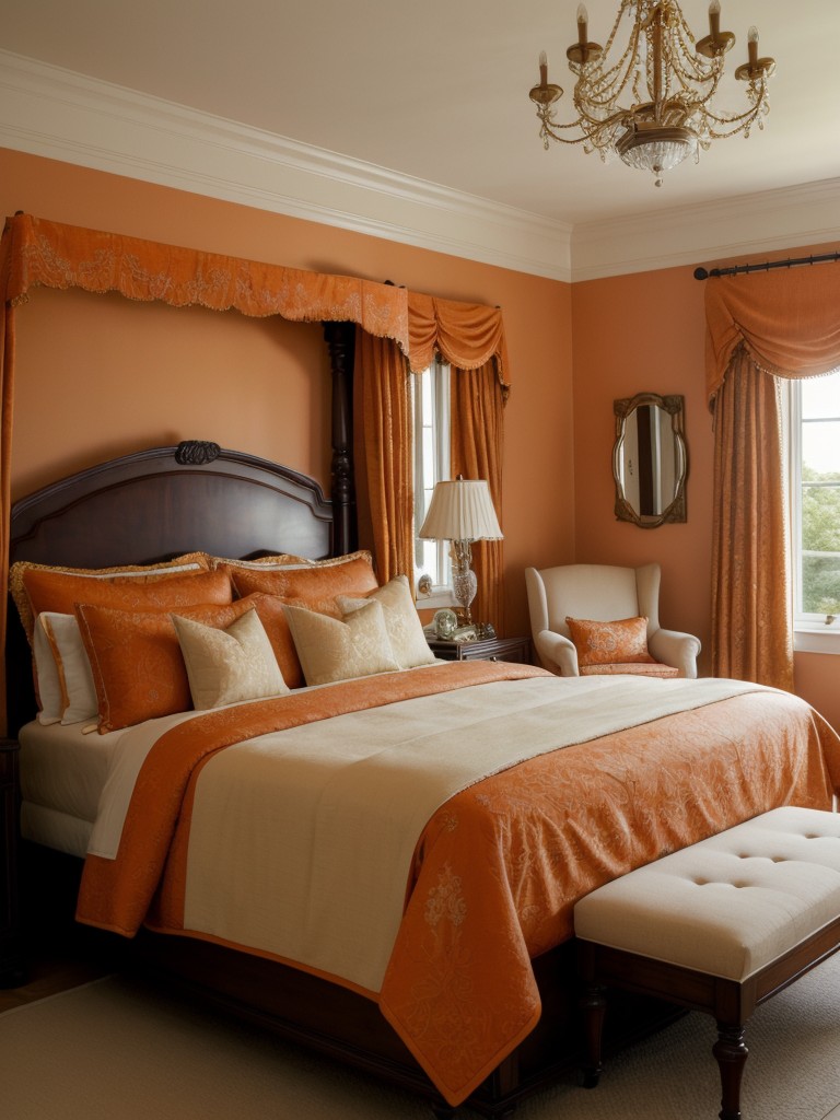 Timeless Elegance: Stylish Bedroom Ideas with Orange Accents