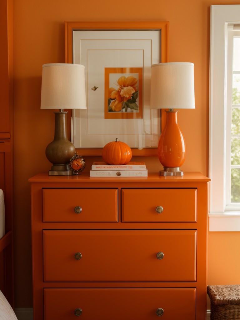 Whimsical Orange Apartment Decor Ideas