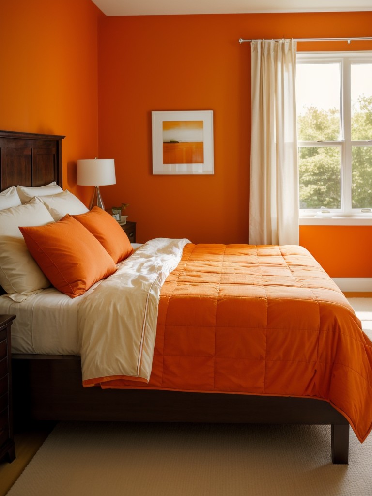 Orange Accent Wall: Elevate Your Apartment's Atmosphere