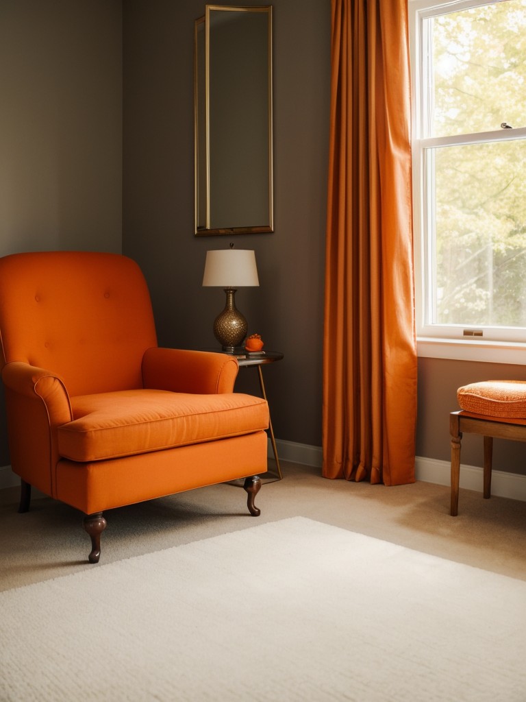 Cozy Up with an Orange Armchair: Bedroom Decor Tips