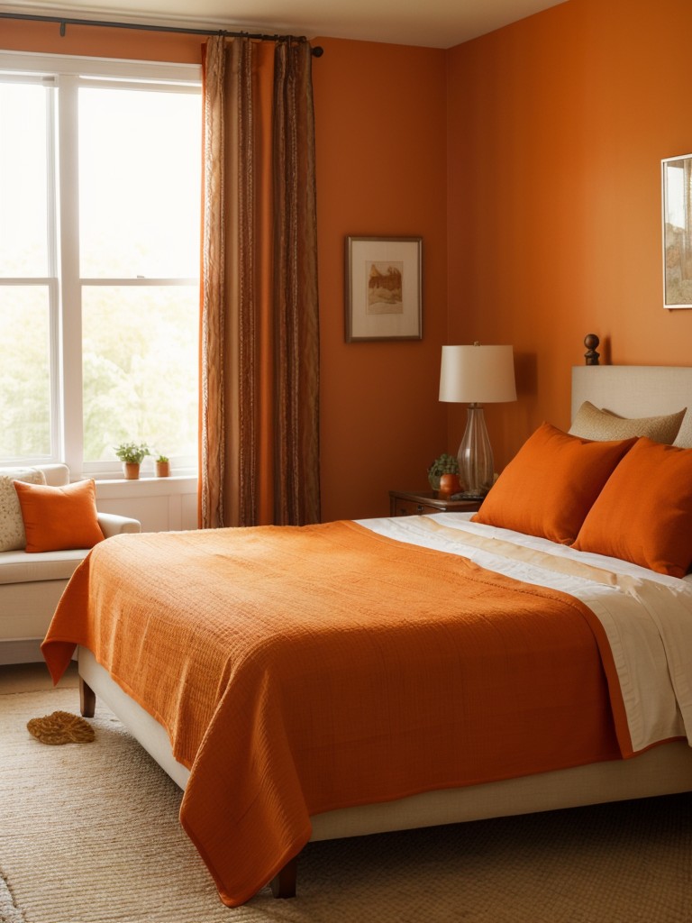 Orange Bliss: Styling Your Apartment with Warm Bedroom Decor