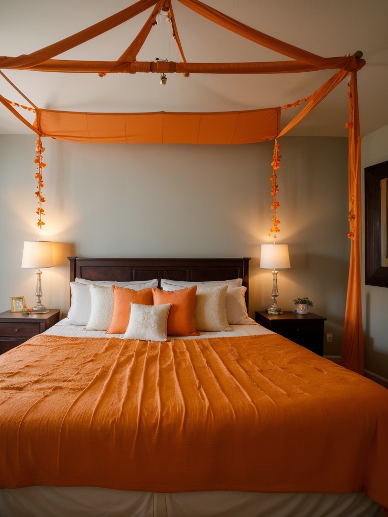 Sunlit Apartment Vibes: Orangey Bedroom Decor Ideas