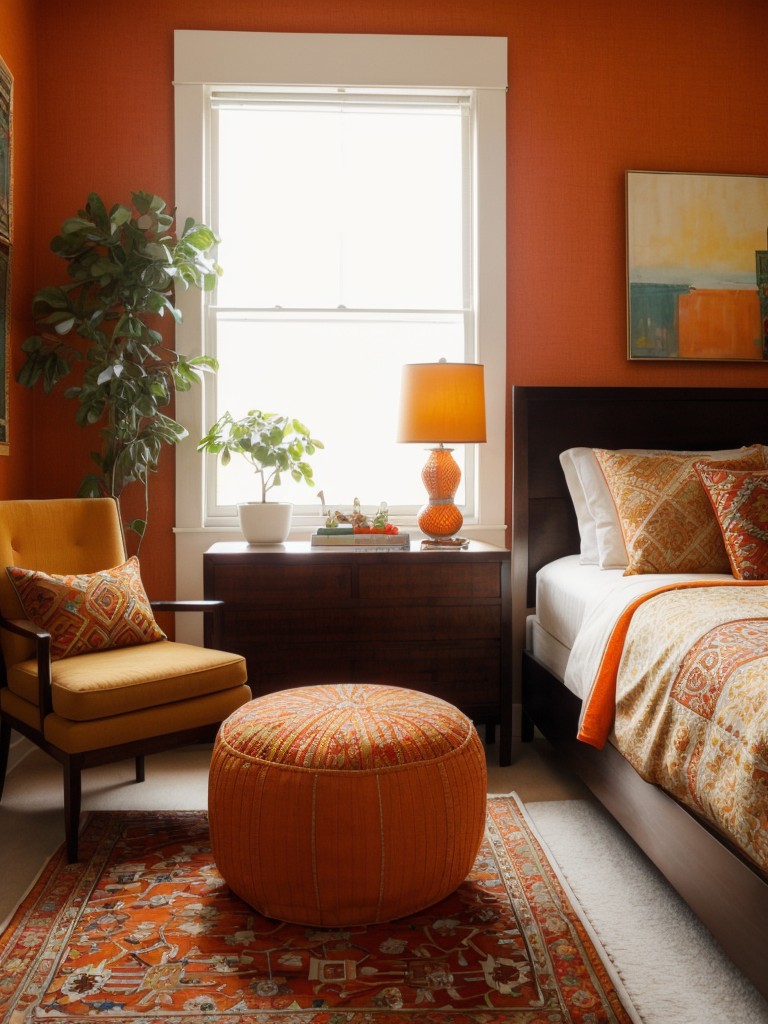 Vibrant Apartment Makeover: Go Global with Orange Decor!