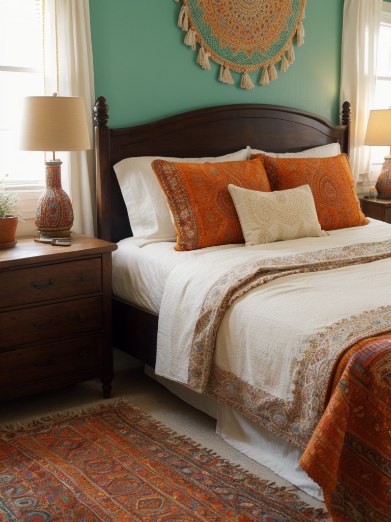 Boho Chic: Infuse Your Apartment with Vibrant Orange Bedroom Decor