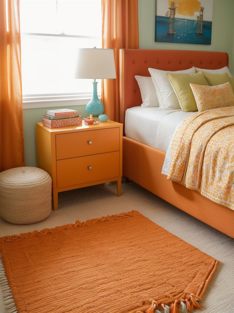 Tangerine Dreams: Cheerful Apartment Bedroom Inspiration