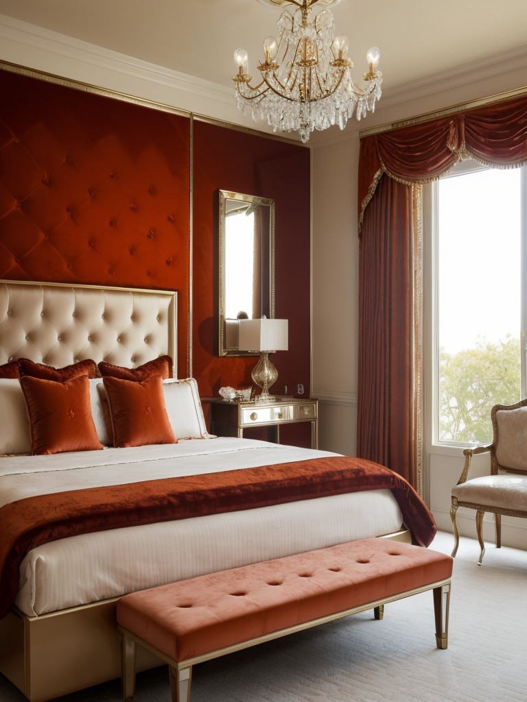 Sweet Dreams in an Opulent Orange Bedroom