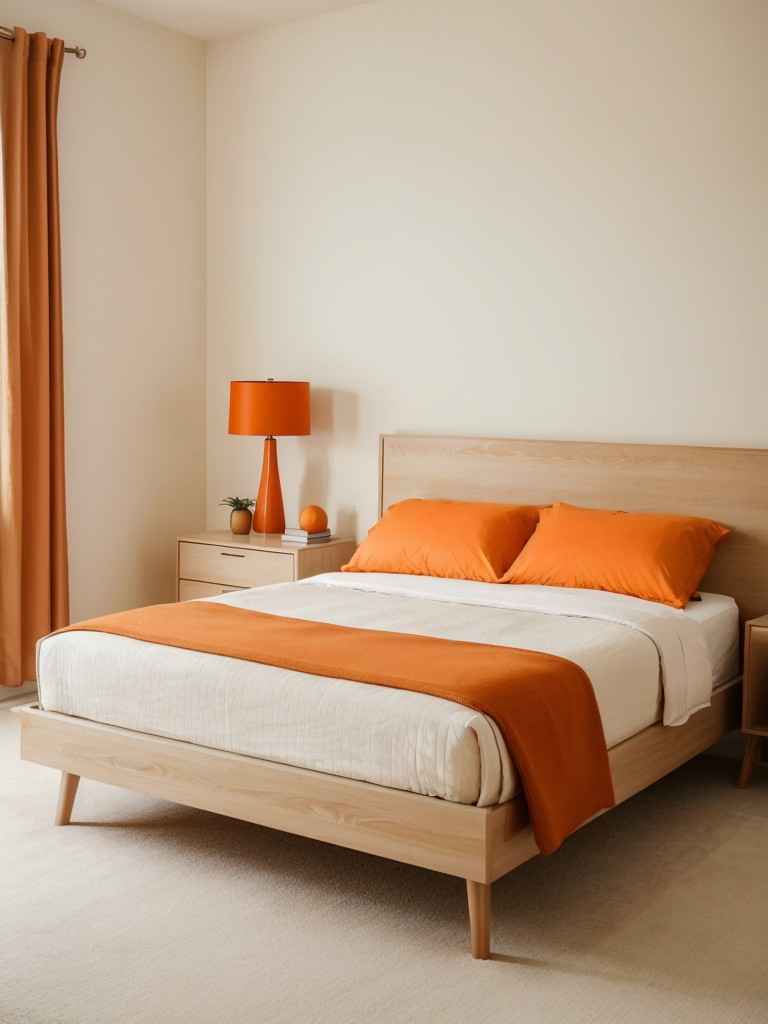 Minimalistic Orange Bedroom Decor Inspiration: Embrace Serenity & Simplicity