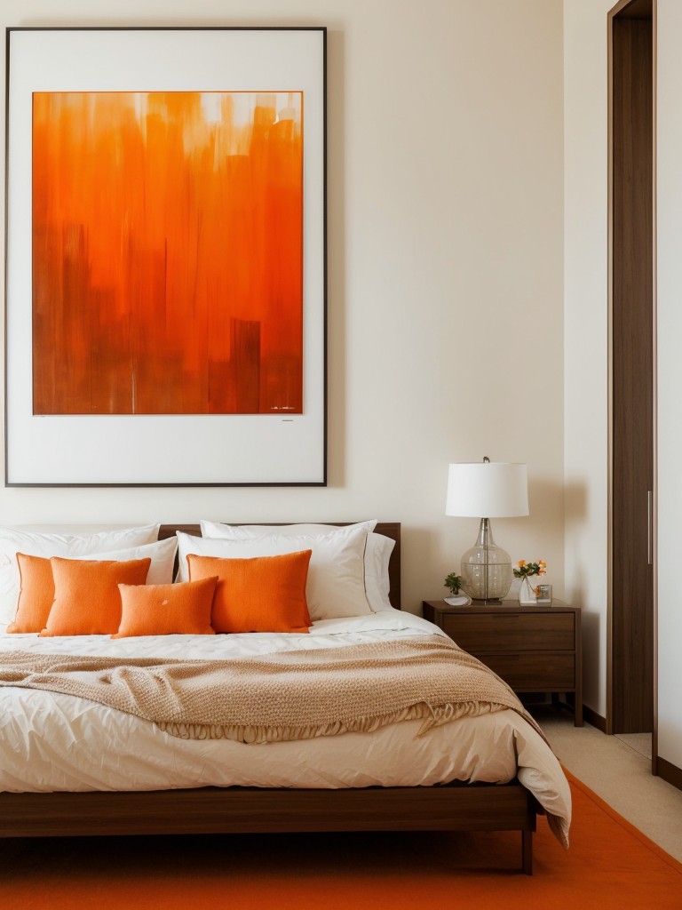 Orange Bliss: Stylish Apartment Bedroom Decor Ideas