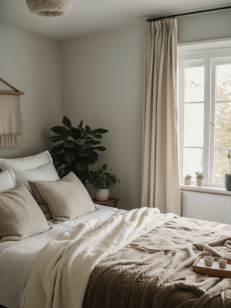 Cozy Hygge-Inspired Apartment: Embrace comfort with soft blankets and warm lighting.