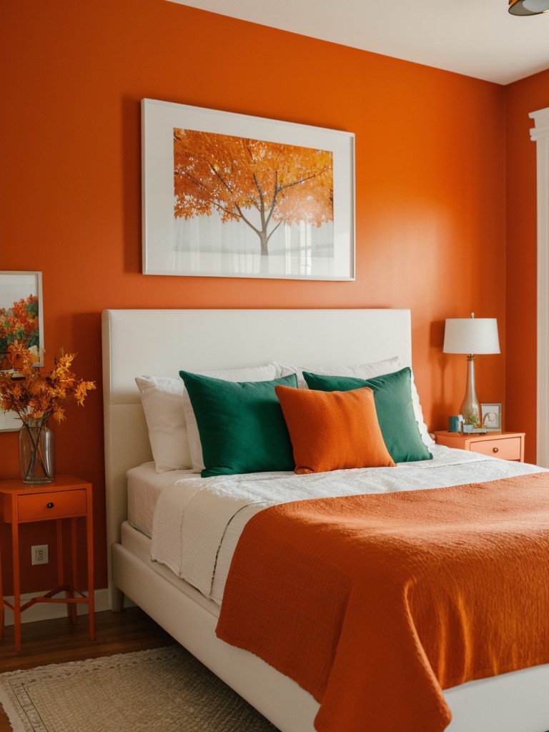 Vibrant Orange Apartment Inspo: Cozy Autumn Vibes!