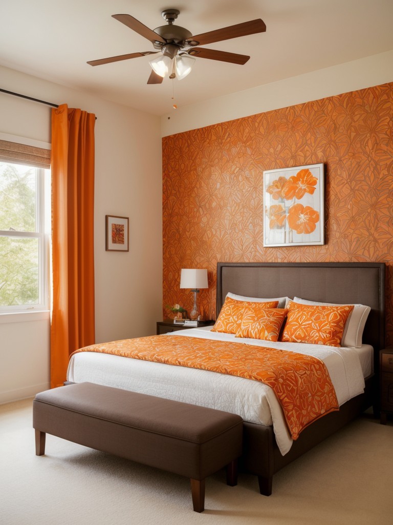 Bold & Beautiful: Orange Bedroom Accents for a Energized Space