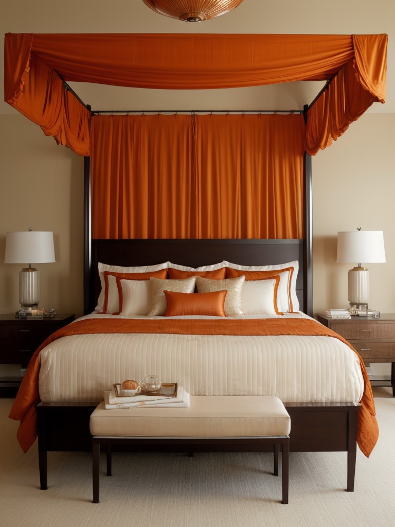 Dreamy & Luxurious: Orange Accent Ideas for Bedroom Decor