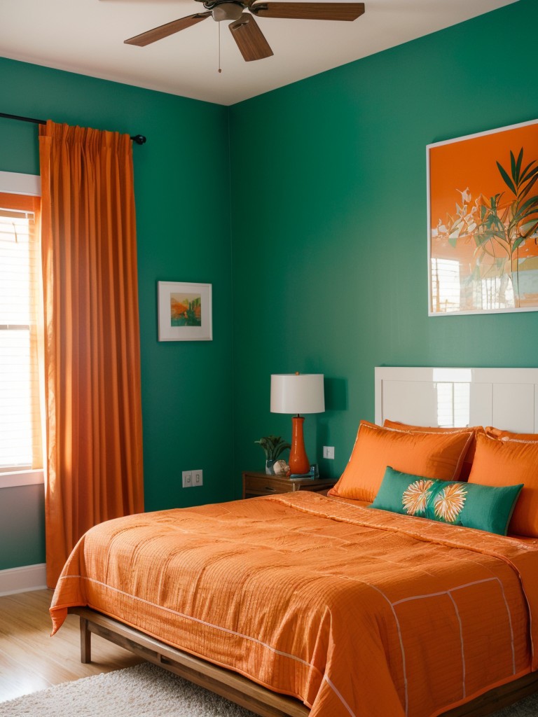 Tropical Vibes: Create a Vibrant Orange Bedroom Retreat