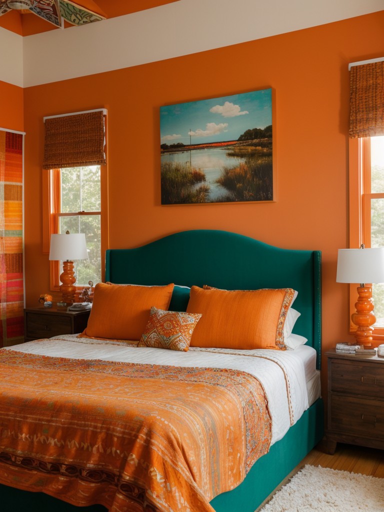 Boho Chic: Vibrant Orange Bedroom Decor Ideas