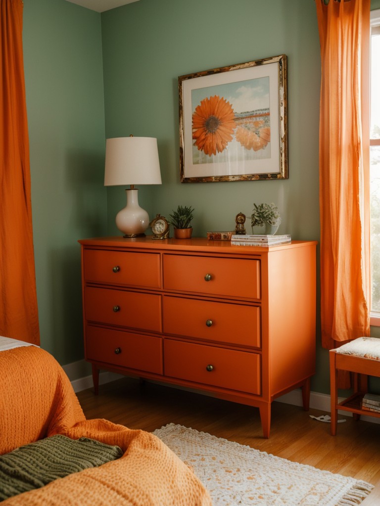 Retro Charm: Orange Bedroom Decor Ideas with a Twist