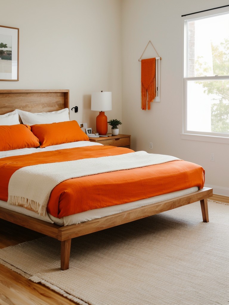 Orange Bedroom Decor: Modern Boho Style with a Twist