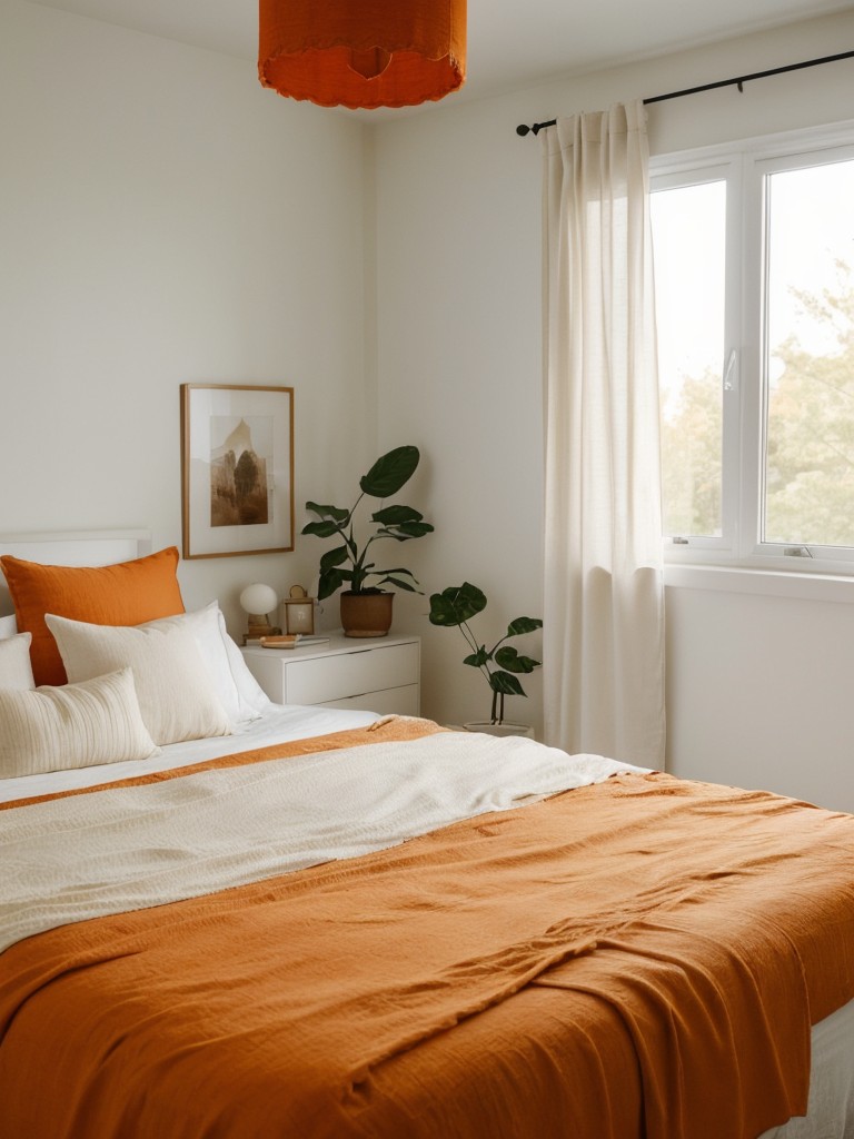 Serene Orange Bedroom: Modern Boho Decor Ideas