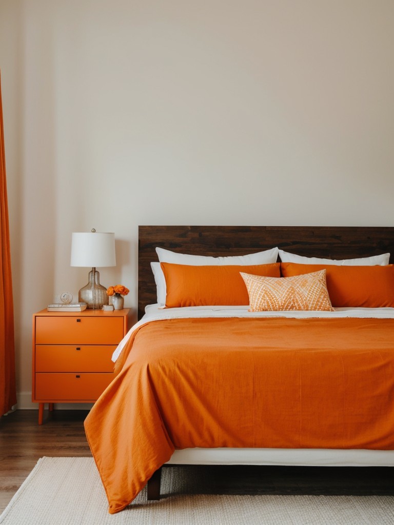 Minimalist Orange Bedroom: Serene & Simple Decor Ideas